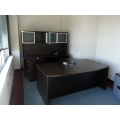 Heartwood 600 Series Espresso Suite Desk Credenza and OH